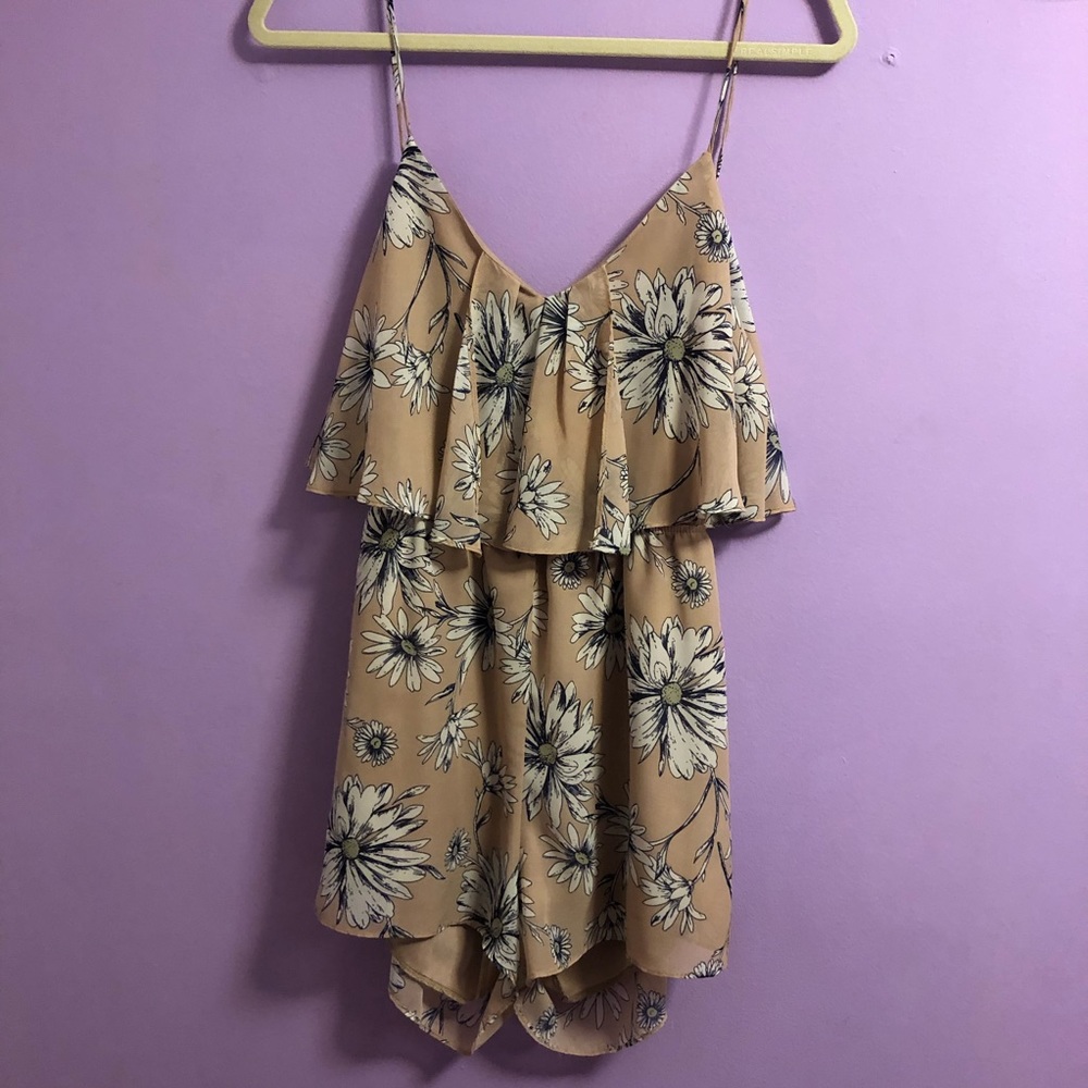 Millibon Romper: V Neck and Small Back Cut Out